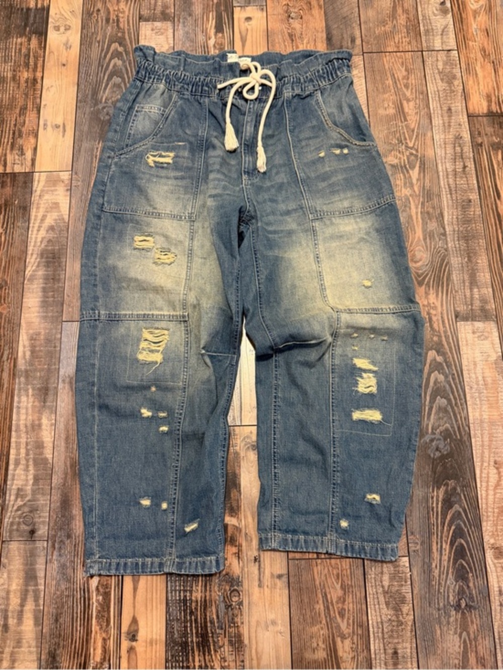 We The Free Denim Cargo Jeans Size Large